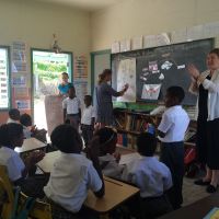 Montserrat 2015. GABBY creators Jan Dolby and Joyce Grant held writing workshops at three primary schools image