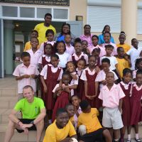 St. Kitts & Nevis 2015. Students and staff of Elizabeth Pemberton Public School, Gingerland, Nevis. image